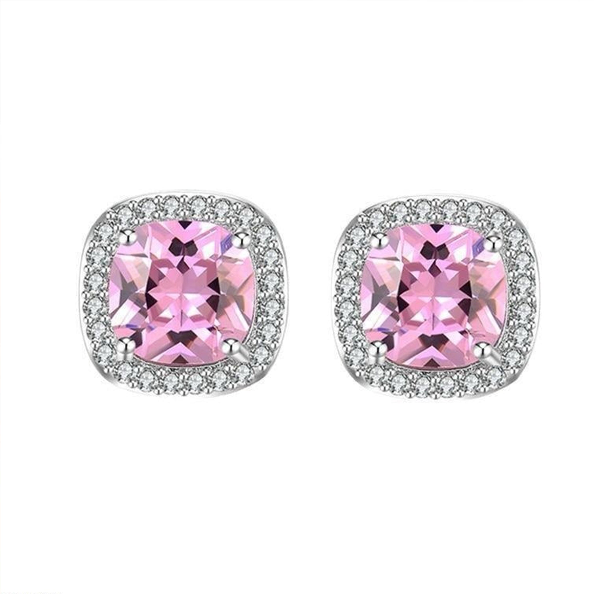 09 Cushion Stud Tops Pair PINK