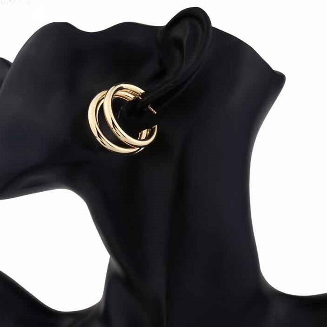 CRSNT YYE Ear Hoops Pair Gold