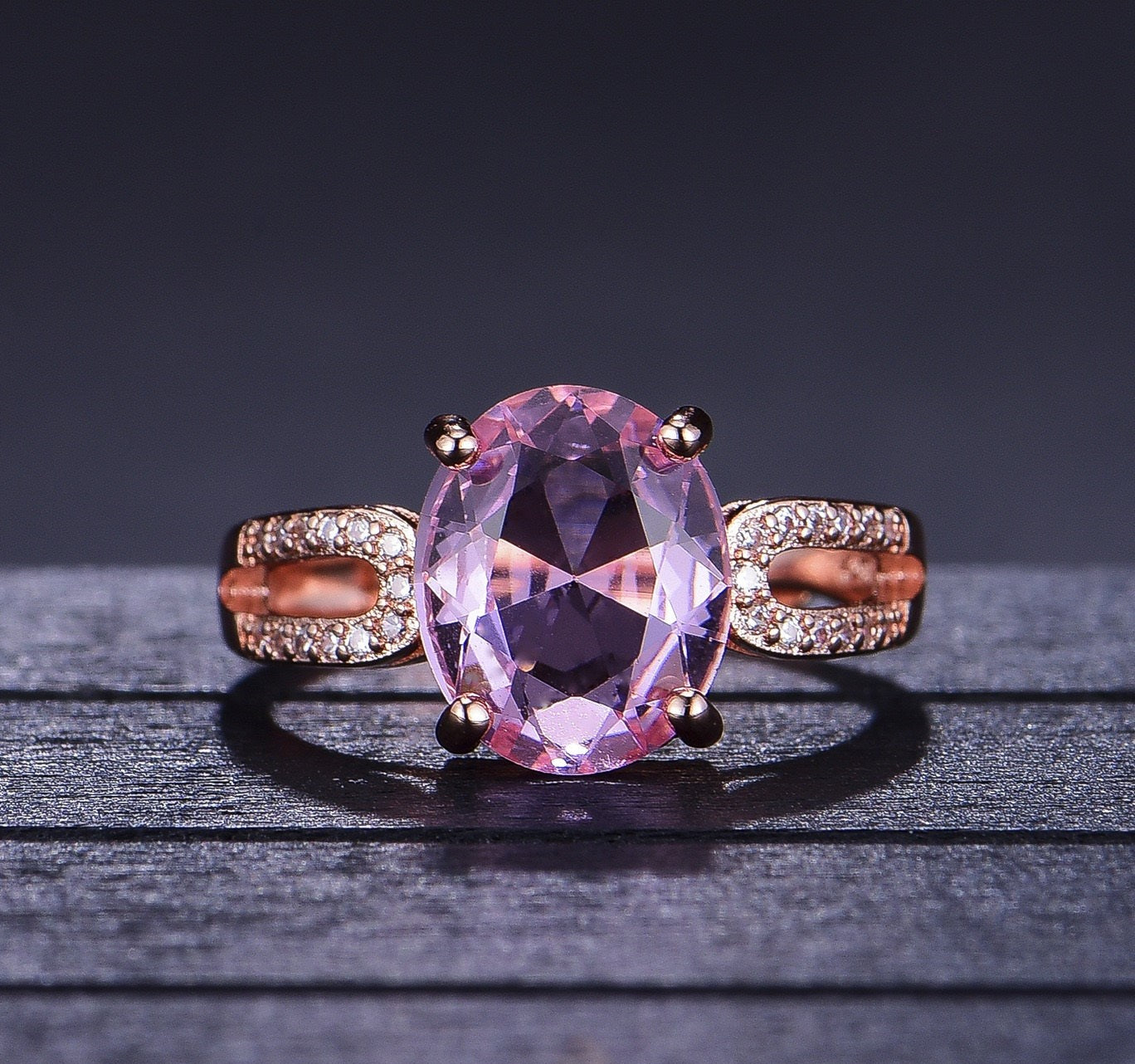 Crsnt KRL Adjustable Oval Ring – Elegant Silver-Plated Fashion Ring for Women