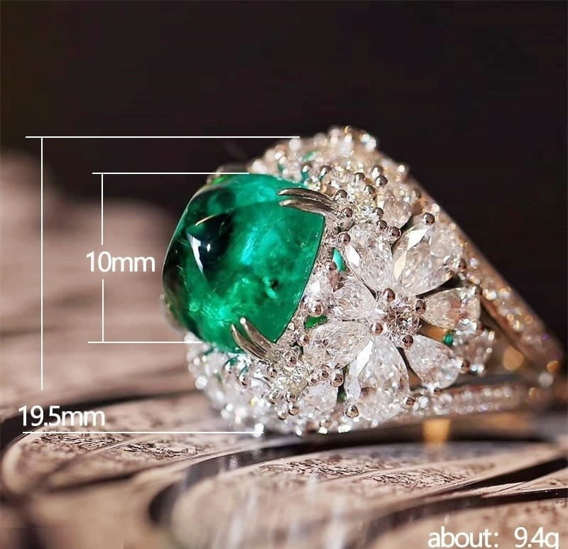 Pear Flower Cushion Ring 4