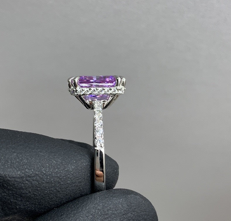Purple Rectangle Ring Adjustable