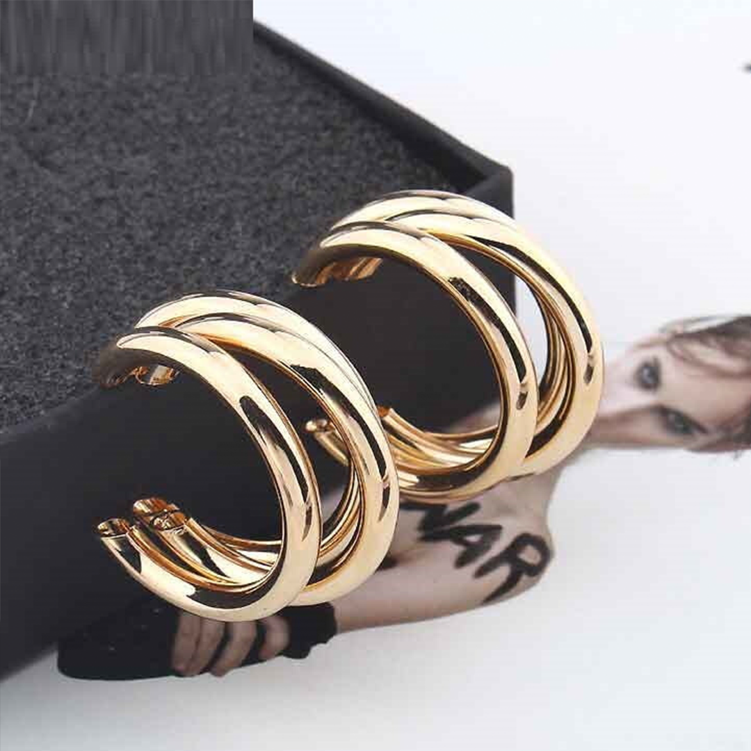 CRSNT  YYE Ear Hoops Pair Gold