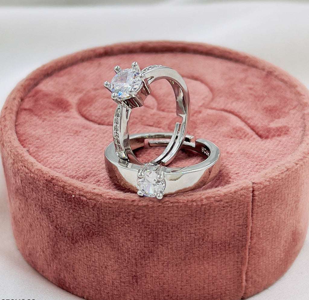 Crsnt ZFQ Adjustable Couple Rings – Stylish Matching Bands for Couples