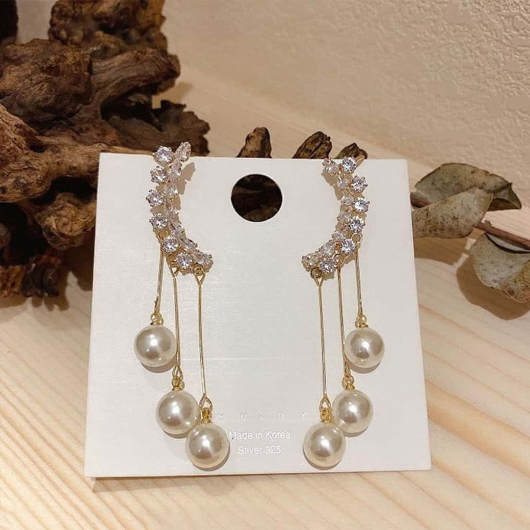 11 Drop Pearl Ear Cuffs Pair