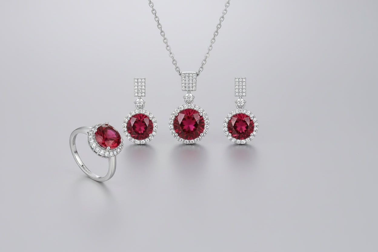 Royal Ruby Zircons Set
