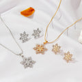 QWN Snow Pendant set Gold