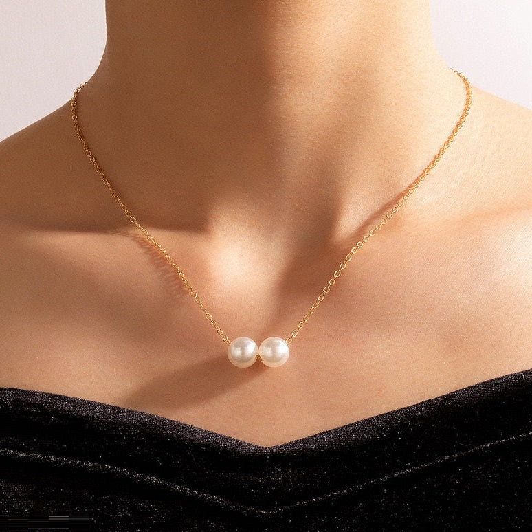 Two Ball Pendent With Chain
