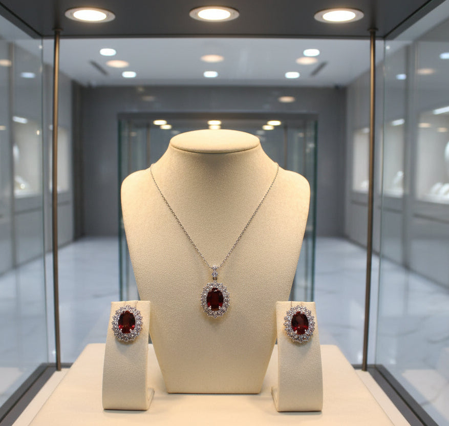 Royal Blood Zircon Pendent Set
