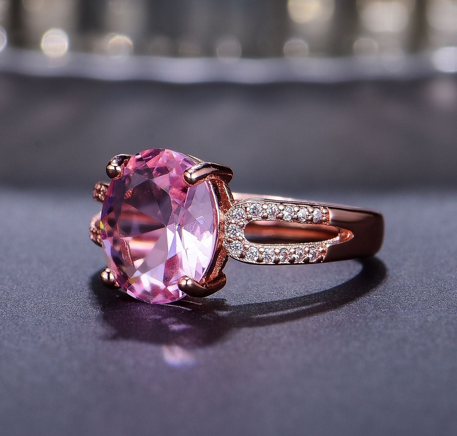 Crsnt KRL Adjustable Oval Ring – Elegant Silver-Plated Fashion Ring for Women