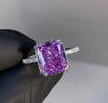 Purple Rectangle Ring Adjustable