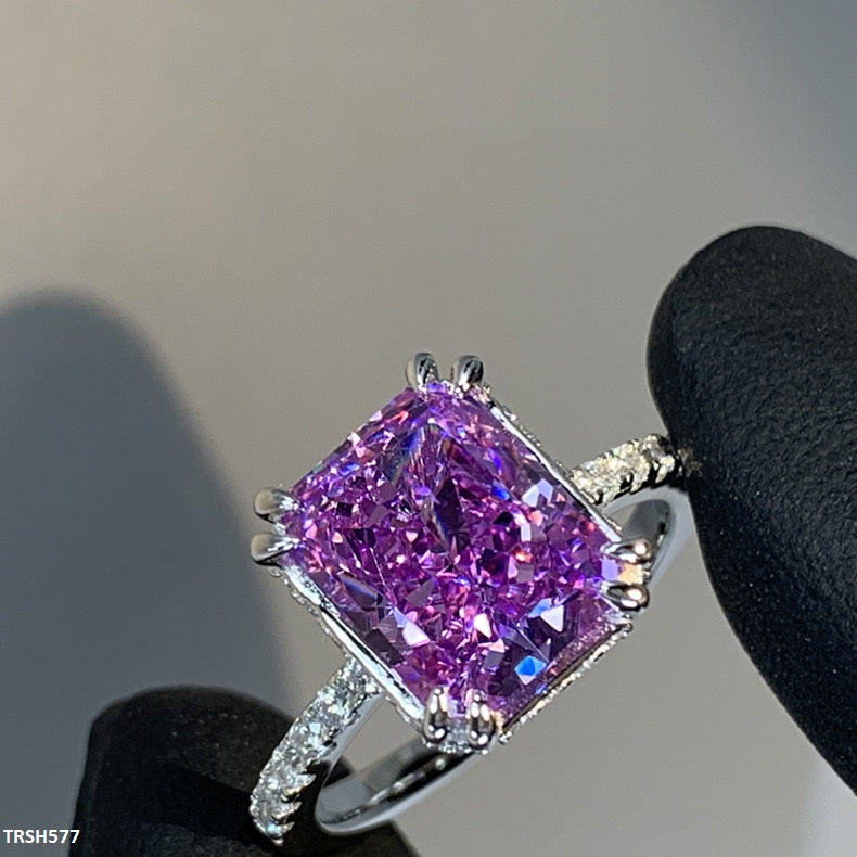 Purple Rectangle Ring Adjustable