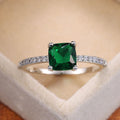 Cushion Panna Zircon Ring