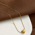 Exquisite Heart-Shaped Pendant Necklace Suitable for Women to Wear
