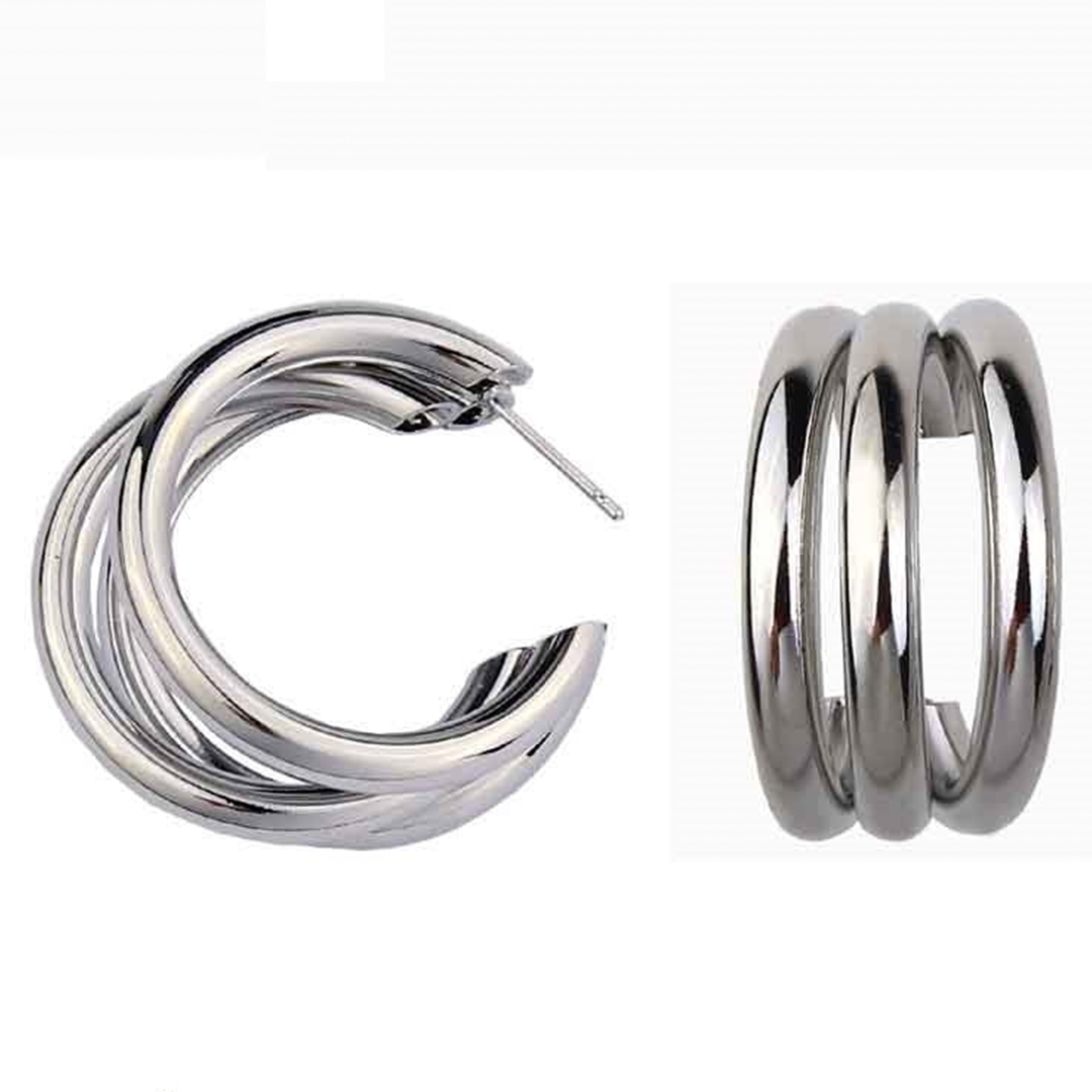 CRSNT  YYE Ear Hoops Pair Silver
